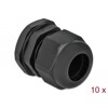 Tuleja kablowa PG21 czarna 10 sztuk Delock 60222
