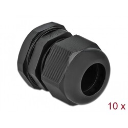 Tuleja kablowa PG21 czarna 10 sztuk Delock 60222