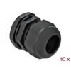 Tuleja kablowa PG25 czarna 10 sztuk Delock 60224