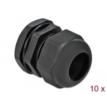 Tuleja kablowa PG25 czarna 10 sztuk Delock 60224