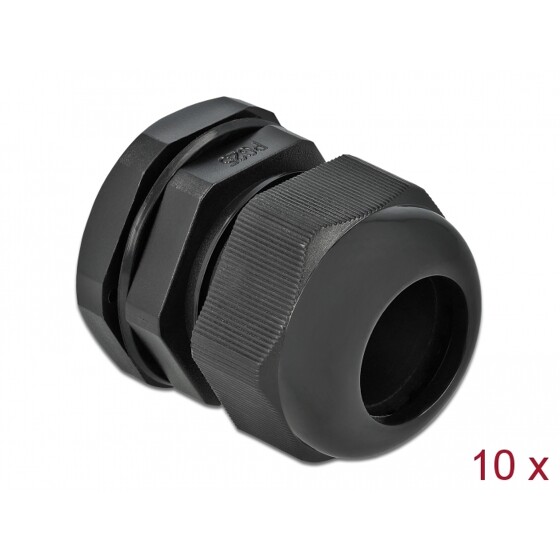 Tuleja kablowa PG25 czarna 10 sztuk Delock 60224