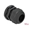 Tuleja kablowa PG25 czarna 10 sztuk Delock 60224
