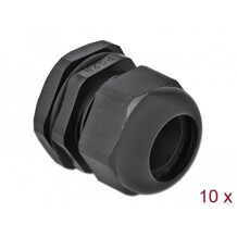 Tuleja kablowa PG29 czarna 10 sztuk Delock 60226
