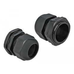 Tuleja kablowa PG29 czarna 10 sztuk Delock 60226