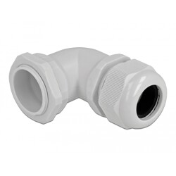 Tuleja kablowa zagięta 90° pG29 szara Delock 60338