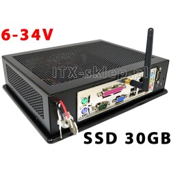 Komputer przemysłowy Atom D525 2GB 2xRS-232 1xLPT WiFi SSD 30GB 6-34V C02-I525-SD30-P-W