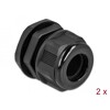Tuleja kablowa PG21 do kabli okrągłych szara 2 szt. Delock 60367