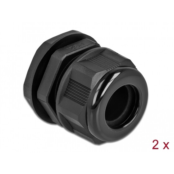 Tuleja kablowa PG21 do kabli okrągłych szara 2 szt. Delock 60367