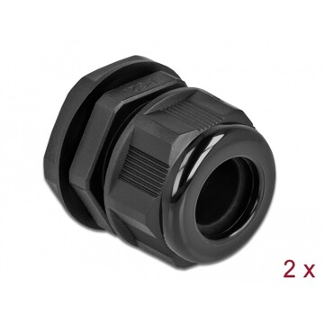 Tuleja kablowa PG21 do kabli okrągłych szara 2 szt. Delock 60367