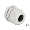 Tuleja kablowa PG21 do kabli okrągłych szara 2 szt. Delock 60368
