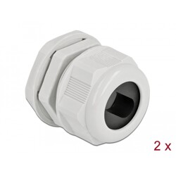 Tuleja kablowa PG29 do kabli płaskich szara 2 szt. Delock 60390