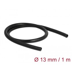 Rurka osłonowa 1 m x 13 mm czarna Delock 60457