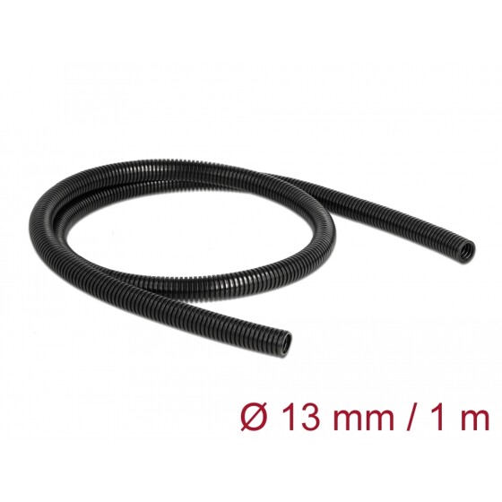 Rurka osłonowa 1 m x 13 mm czarna Delock 60457