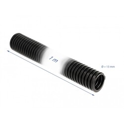 Rurka osłonowa 1 m x 13 mm czarna Delock 60457