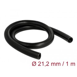 Rurka osłonowa 1 m x 21,2 mm czarna Delock 60458