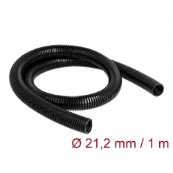 Rurka osłonowa 1 m x 21,2 mm czarna Delock 60458