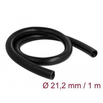 Rurka osłonowa 1 m x 21,2 mm czarna Delock 60458