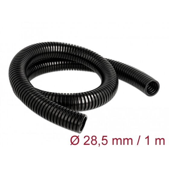 Rurka osłonowa 1 m x 28,5 mm czarna Delock 60459