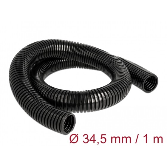Rurka osłonowa 1 m x 34,5 mm czarna Delock 60460