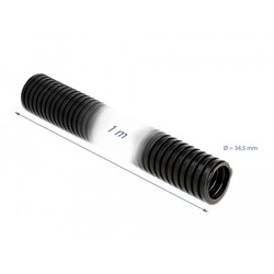 Rurka osłonowa 1 m x 34,5 mm czarna Delock 60460