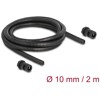 Ochronny rękaw kablowy 2 m x 10 mm z dławnicą PG7 zestaw czarny Delock 60461