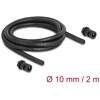 Ochronny rękaw kablowy 2 m x 10 mm z dławnicą PG7 zestaw czarny Delock 60461