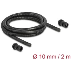 Ochronny rękaw kablowy 2 m x 10 mm z dławnicą PG7 zestaw czarny Delock 60461