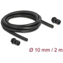 Ochronny rękaw kablowy 2 m x 10 mm z dławnicą PG7 zestaw czarny Delock 60461