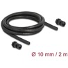 Ochronny rękaw kablowy 2 m x 10 mm z dławnicą PG7 zestaw czarny Delock 60461