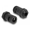 Ochronny rękaw kablowy 2 m x 10 mm z dławnicą PG7 zestaw czarny Delock 60461