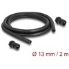 Ochronny rękaw kablowy 2 m x 13 mm z dławnicą PG9 zestaw czarny Delock 60462