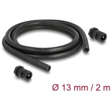 Ochronny rękaw kablowy 2 m x 13 mm z dławnicą PG9 zestaw czarny Delock 60462