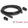 Ochronny rękaw kablowy 2 m x 13 mm z dławnicą PG9 zestaw czarny Delock 60462
