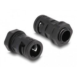 Ochronny rękaw kablowy 2 m x 13 mm z dławnicą PG9 zestaw czarny Delock 60462