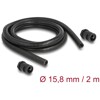 Ochronny rękaw kablowy 2 m x 15,8 mm z dławnicą PG11 zestaw czarny Delock 60463