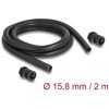 Ochronny rękaw kablowy 2 m x 15,8 mm z dławnicą PG11 zestaw czarny Delock 60463