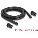 Ochronny rękaw kablowy 2 m x 15,8 mm z dławnicą PG11 zestaw czarny Delock 60463
