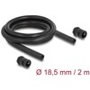 Ochronny rękaw kablowy 2 m x 18,5 mm z dławnicą PG13,5 zestaw czarny Delock 60464