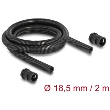 Ochronny rękaw kablowy 2 m x 18,5 mm z dławnicą PG13,5 zestaw czarny Delock 60464