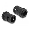Ochronny rękaw kablowy 2 m x 18,5 mm z dławnicą PG13,5 zestaw czarny Delock 60464