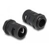 Ochronny rękaw kablowy 2 m x 18,5 mm z dławnicą PG13,5 zestaw czarny Delock 60464