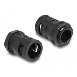 Ochronny rękaw kablowy 2 m x 18,5 mm z dławnicą PG13,5 zestaw czarny Delock 60464