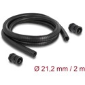 Ochronny rękaw kablowy 2 m x 21,2 mm z dławnicą PG16 zestaw czarny Delock 60465