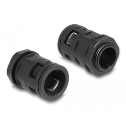 Ochronny rękaw kablowy 2 m x 21,2 mm z dławnicą PG16 zestaw czarny Delock 60465