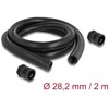 Ochronny rękaw kablowy 2 m x 28,5 mm z dławnicą PG21 zestaw czarny Delock 60466