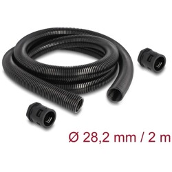 Ochronny rękaw kablowy 2 m x 28,5 mm z dławnicą PG21 zestaw czarny Delock 60466