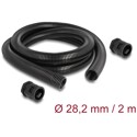 Ochronny rękaw kablowy 2 m x 28,5 mm z dławnicą PG21 zestaw czarny Delock 60466