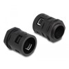 Ochronny rękaw kablowy 2 m x 28,5 mm z dławnicą PG21 zestaw czarny Delock 60466