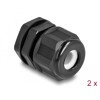 Dławik kablowy EX M16 czarny 2 sztuki Delock 60469