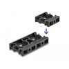 Uchwyt koszulki kablowej z klipsem blokującym 21,2 mm 4 sztuki czarny Delock 60485